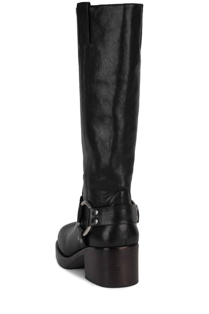 Jeffrey Campbell REFLECTN-H Knee-High Boot - Black Silver