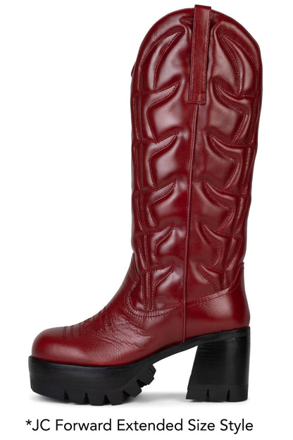 Jeffrey Campbell LINEDANCE Knee-High Boot - Red
