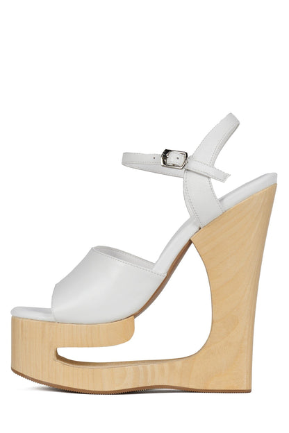 Jeffrey Campbell FLAG-GIRL Platform Sandal - Brown Suede