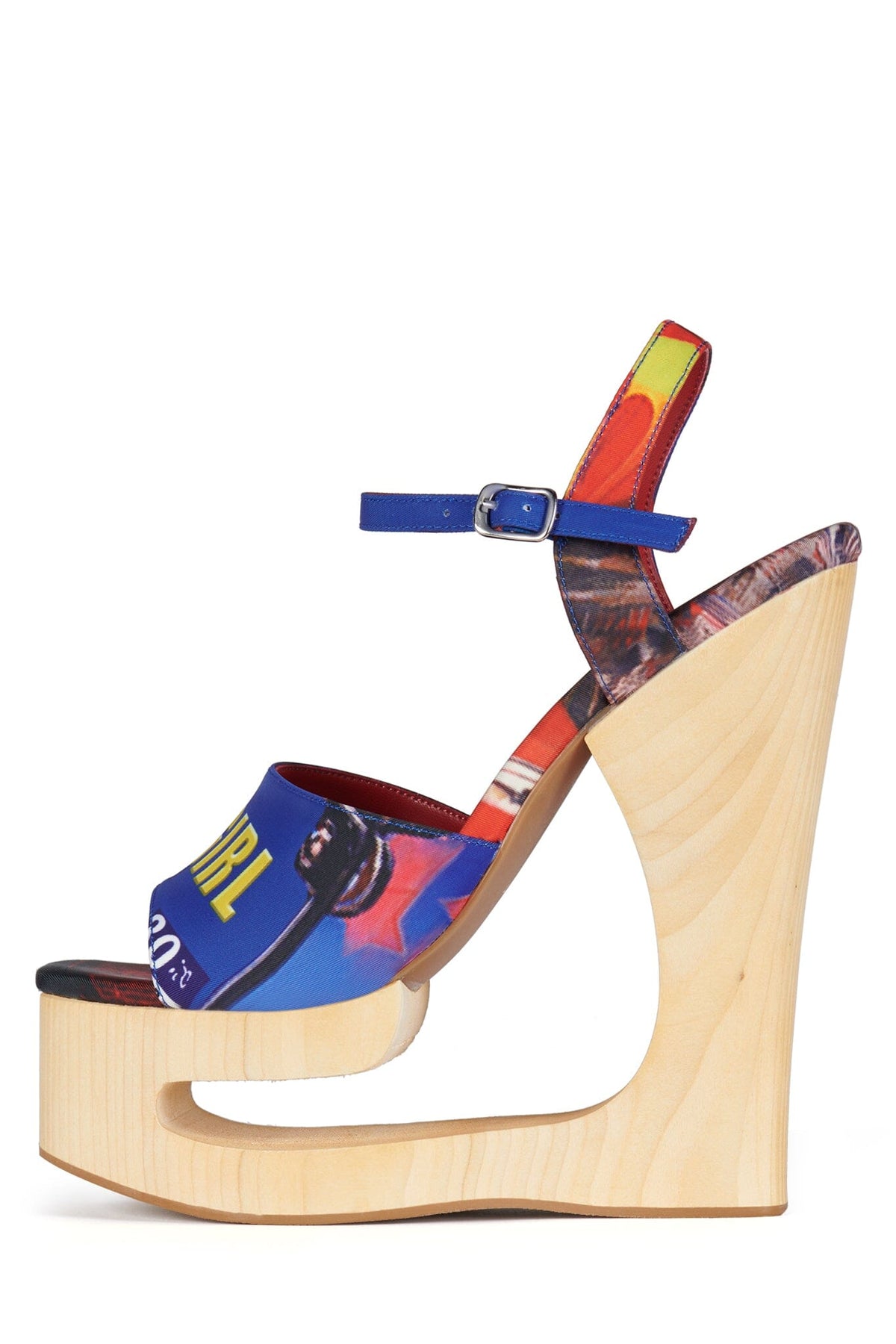 Jeffrey Campbell FLAG-GIRL Platform Sandal - Bad Girl Combo