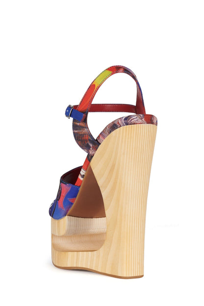 Jeffrey Campbell FLAG-GIRL Platform Sandal - Bad Girl Combo