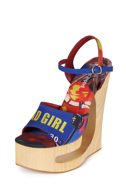 Jeffrey Campbell FLAG-GIRL Platform Sandal - Bad Girl Combo