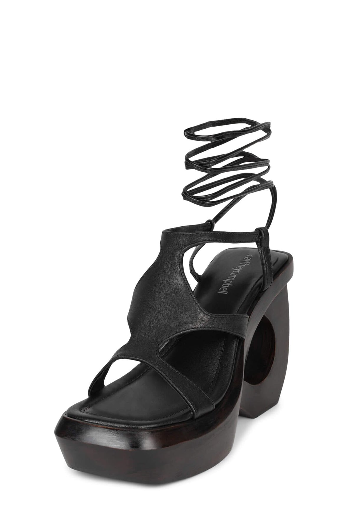 Jeffrey Campbell IDOLIZE Platform Sandal - Black Brown