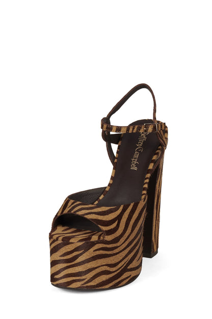 Jeffrey Campbell EVERLAST-F - Beige Brown Zebra