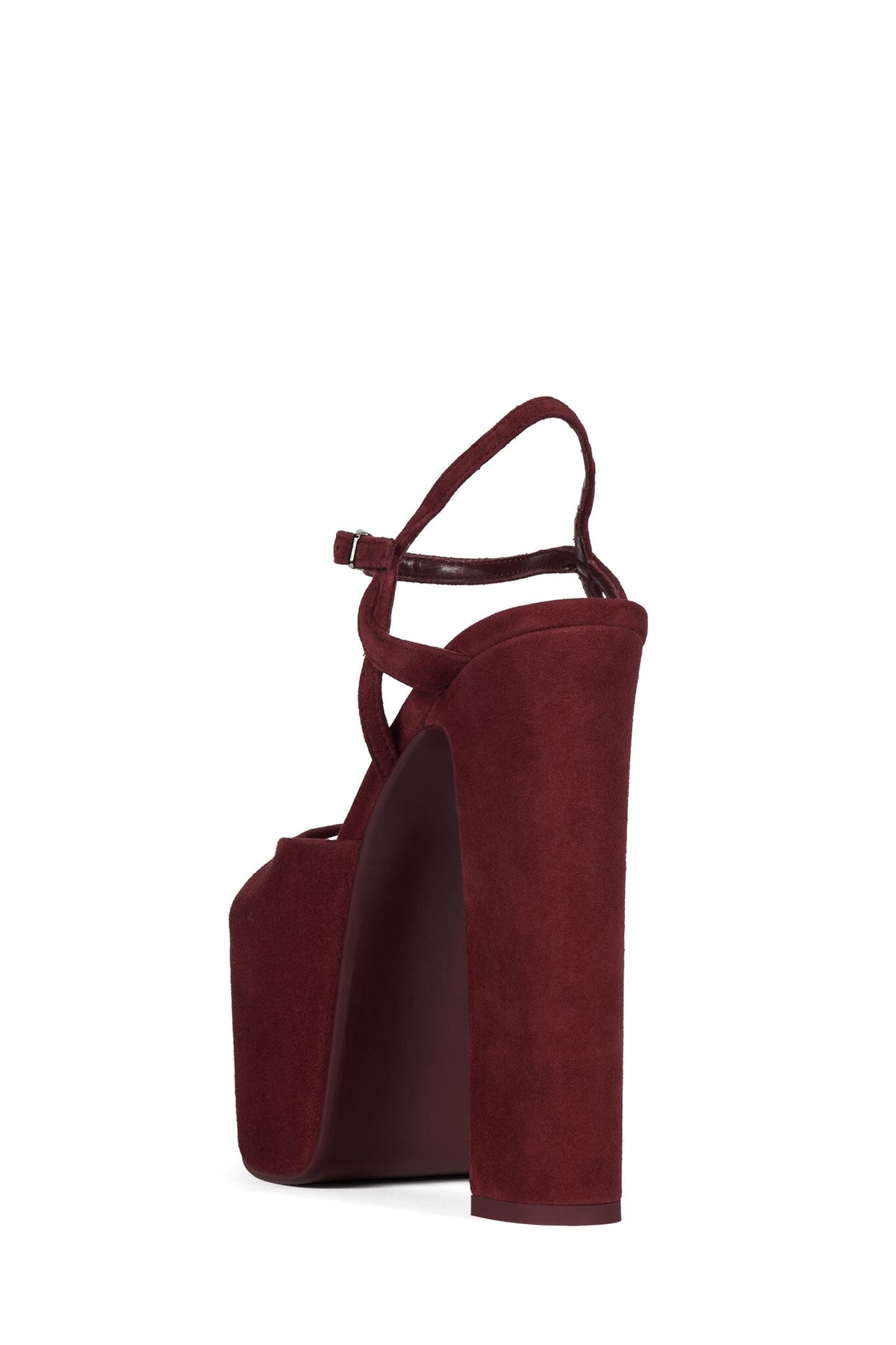 Jeffrey Campbell EVER-LAST Platform Sandal - Wine Suede