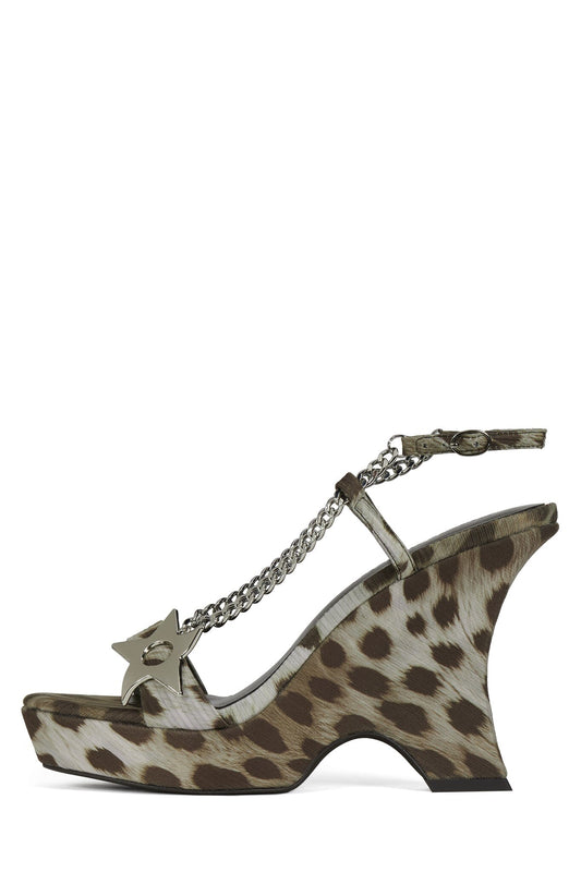Jeffrey Campbell HOTTIE - Green Cheetah Silver