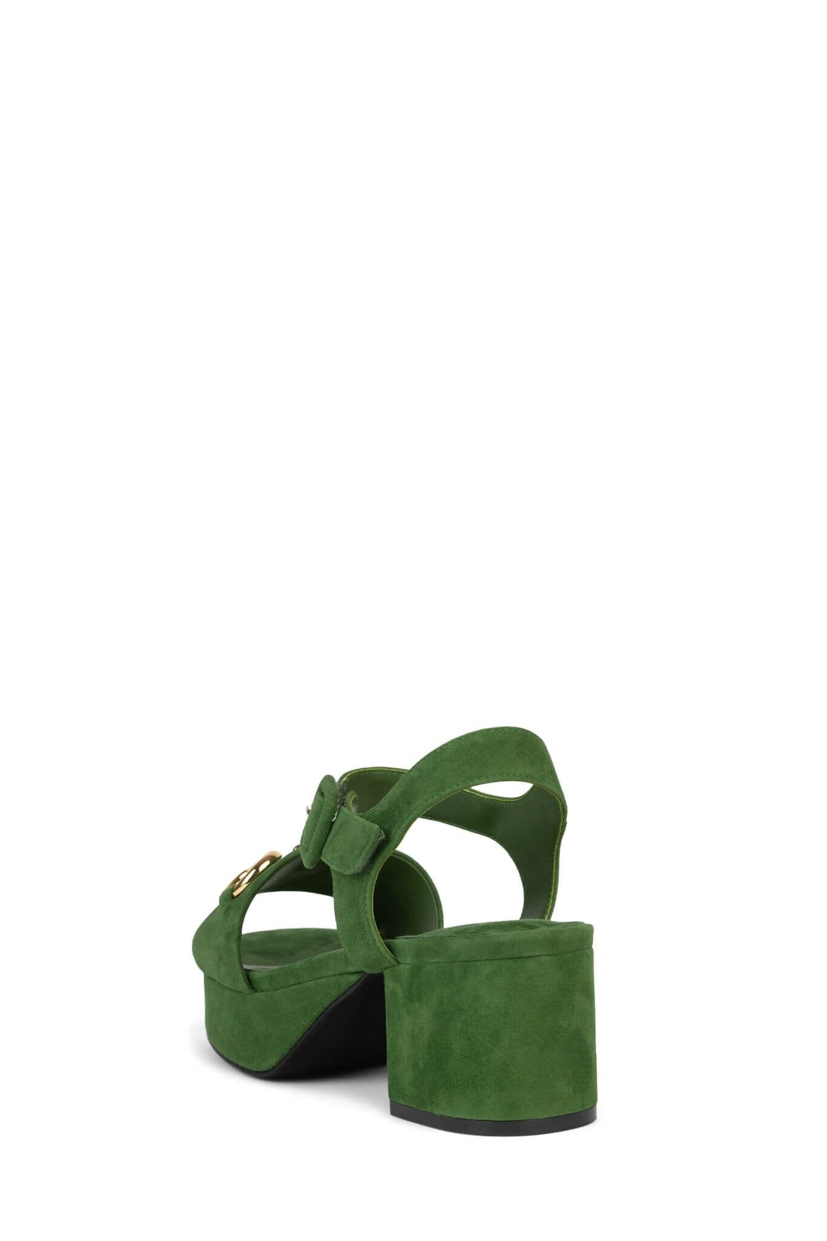 Jeffrey Campbell TIMELESS Platform Sandal - Green Suede Gold