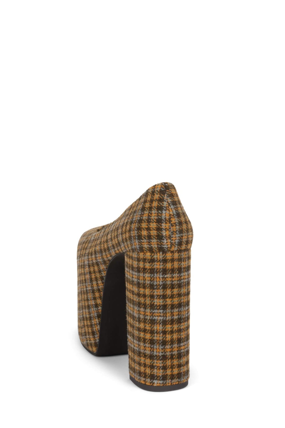 Jeffrey Campbell THE-DRAMA Platform Pump - Yellow Plaid Tweed
