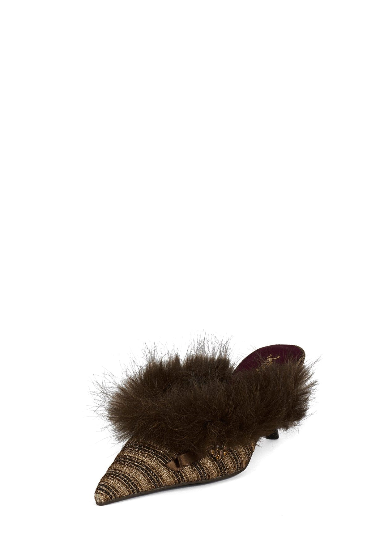 Jeffrey Campbell ROCAILLIE Heeled Mule - Copper Brocade Combo