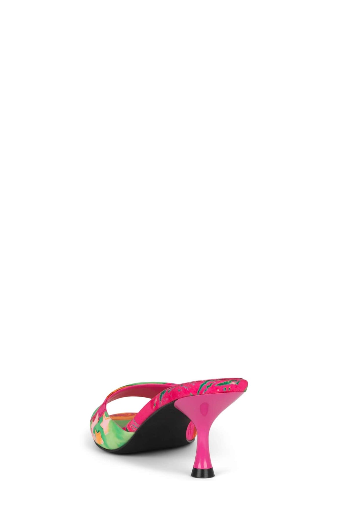 Jeffrey Campbell SPY-KID Kitten Heeled Sandal - Green Bad Girl Combo