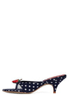 Navy White Polkadot