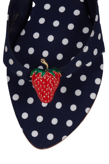 Jeffrey Campbell SHORTCAKE2 - Navy White Polkadot