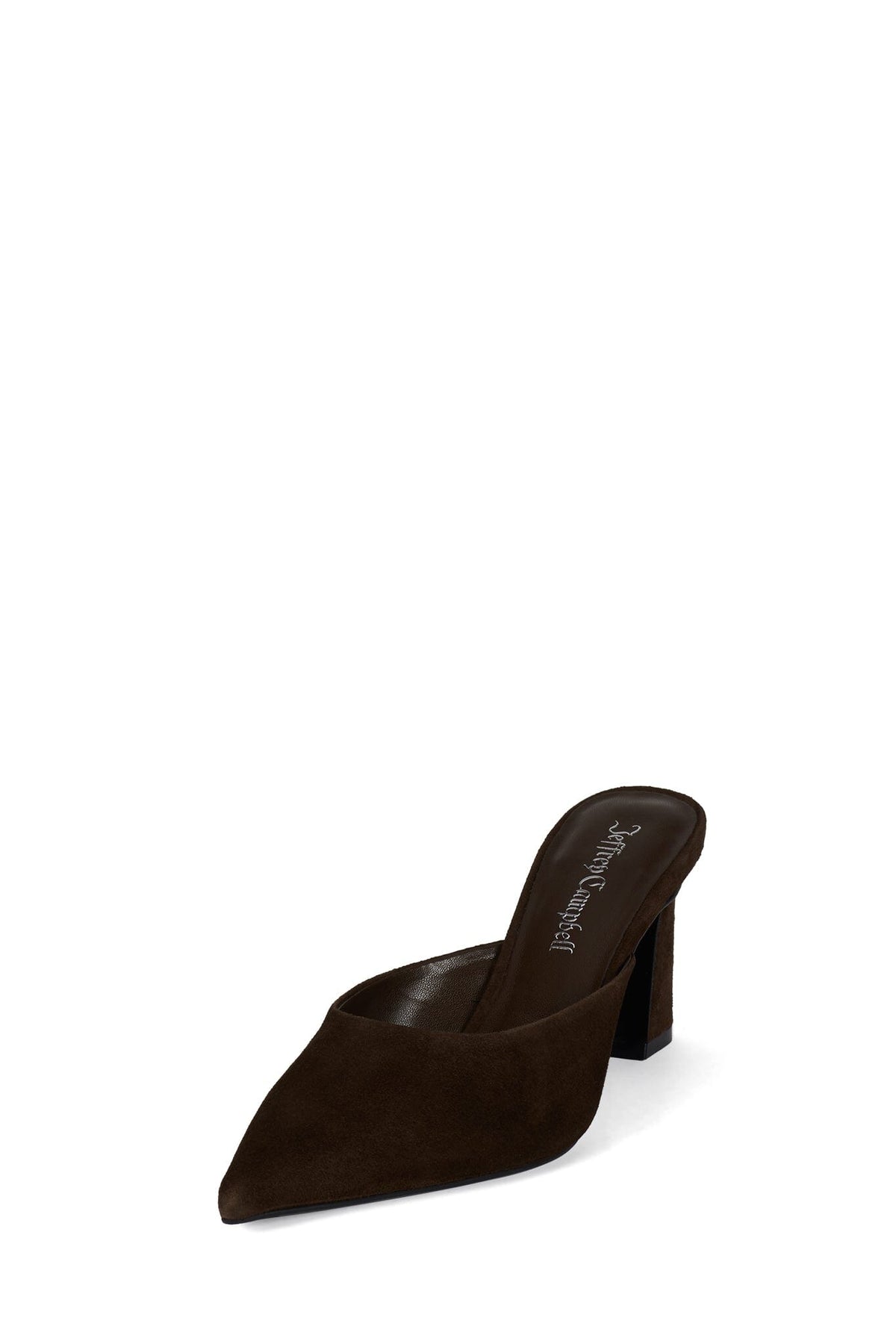 Jeffrey Campbell UNAMUSED Heeled Mule - Brown Suede