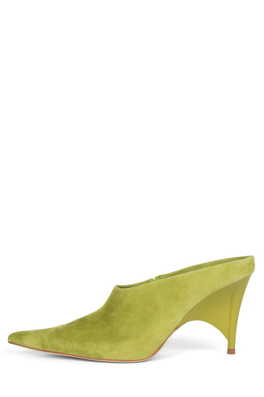 Jeffrey Campbell VADER-OS Mule - Bright Chartreuse Suede