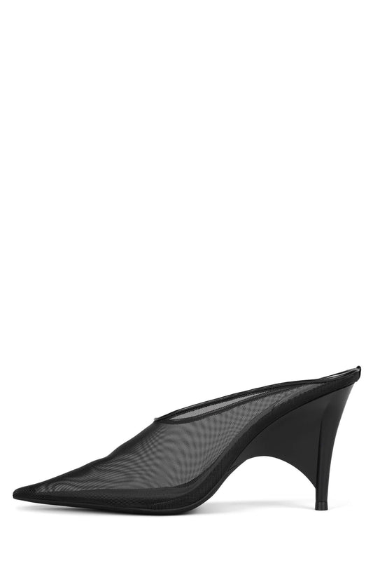 Jeffrey Campbell VADER-MSH Heeled Mules - Black