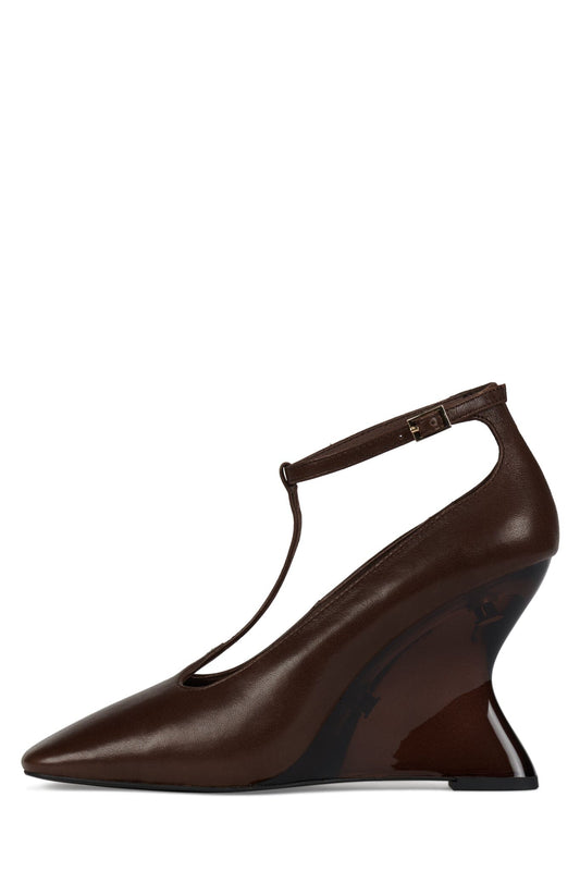 Jeffrey Campbell ASTURIAN Wedged Heels - Brown Combo