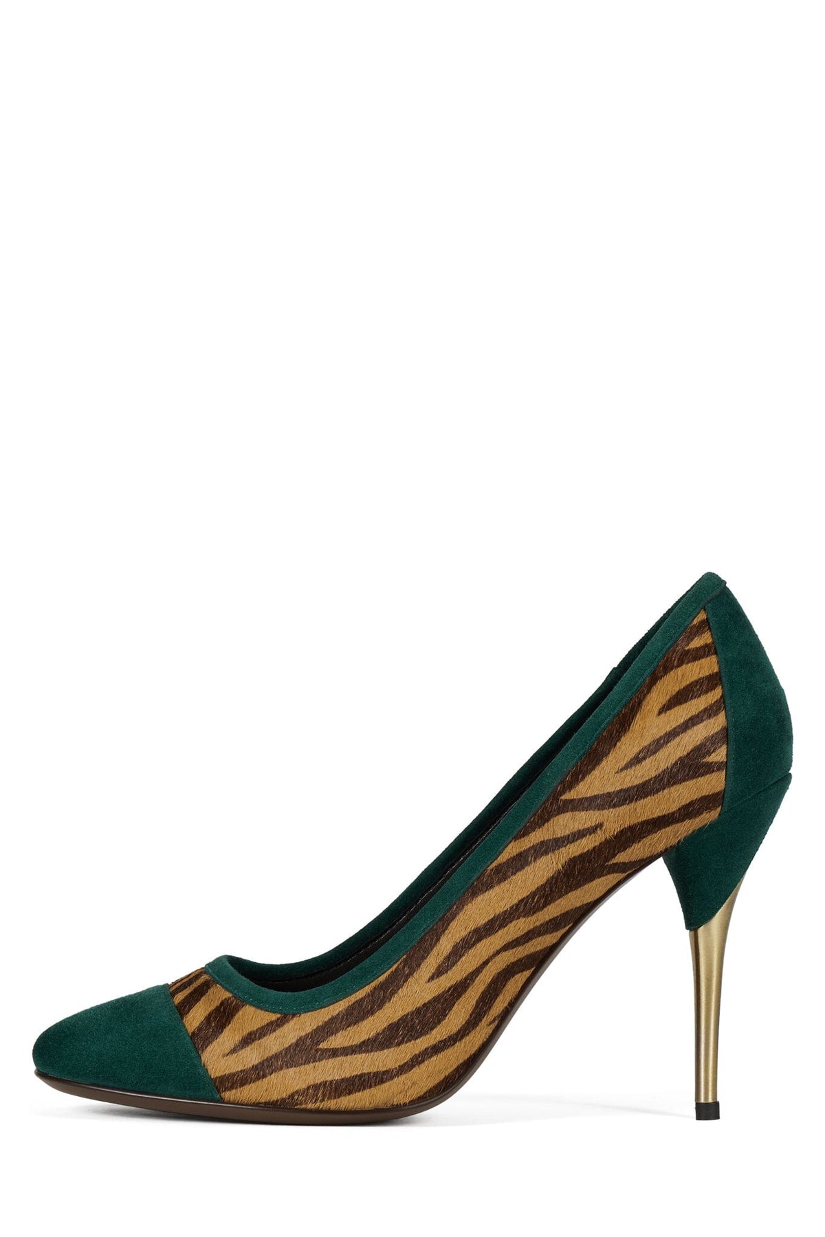 Jeffrey Campbell MIRRORS-F - Beige Zebra Turquoise
