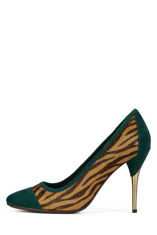 Jeffrey Campbell MIRRORS-F - Beige Zebra Turquoise