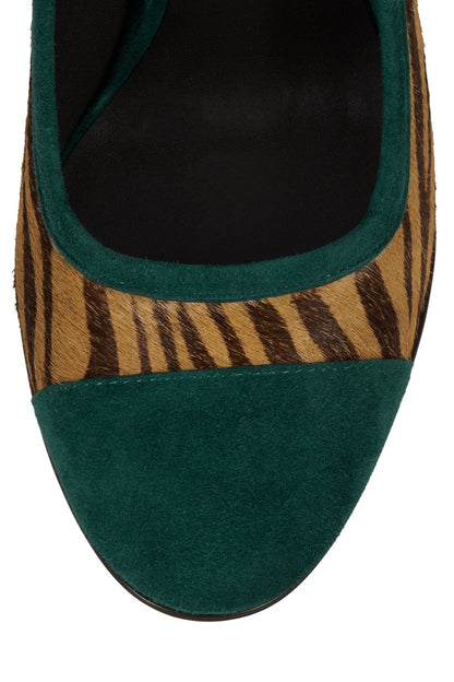 Jeffrey Campbell MIRRORS-F - Beige Zebra Turquoise