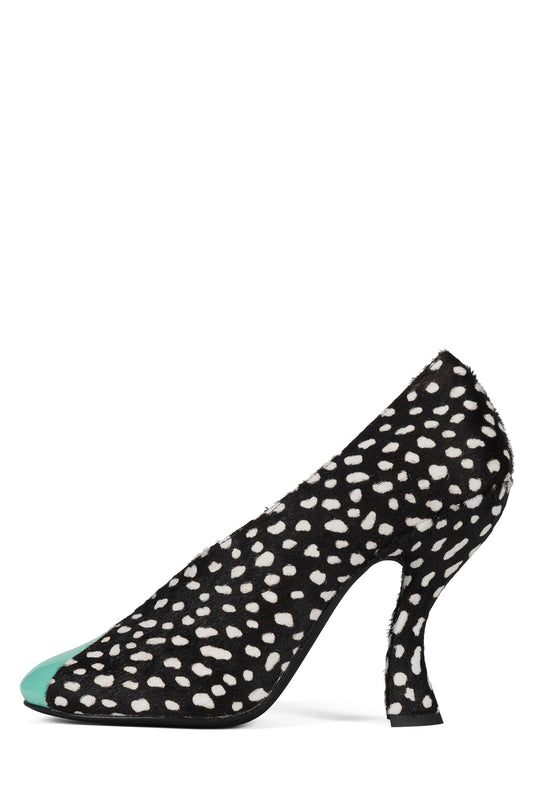 Jeffrey Campbell AMUSING-F - Black White Dot Teal
