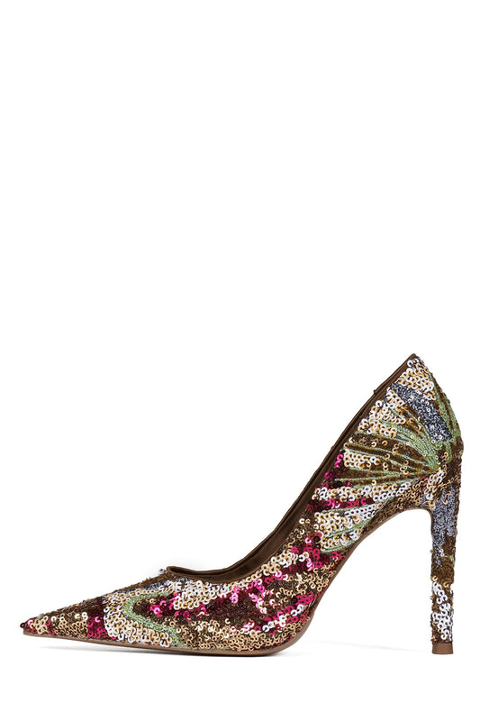 Jeffrey Campbell GOOD-SEQ - Brown Satin Combo