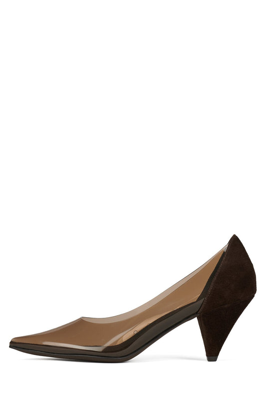 Jeffrey Campbell GRAPHIX - Coffee Suede Combo
