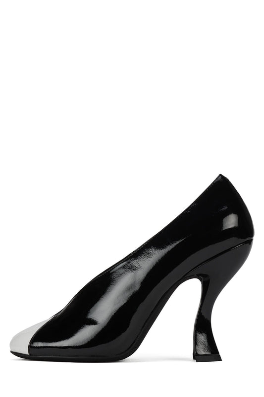 Jeffrey Campbell AMUSING - Black White Patent