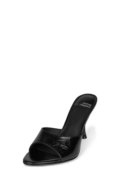 Jeffrey Campbell AGENT Heeled Sandal - Black Crinkle