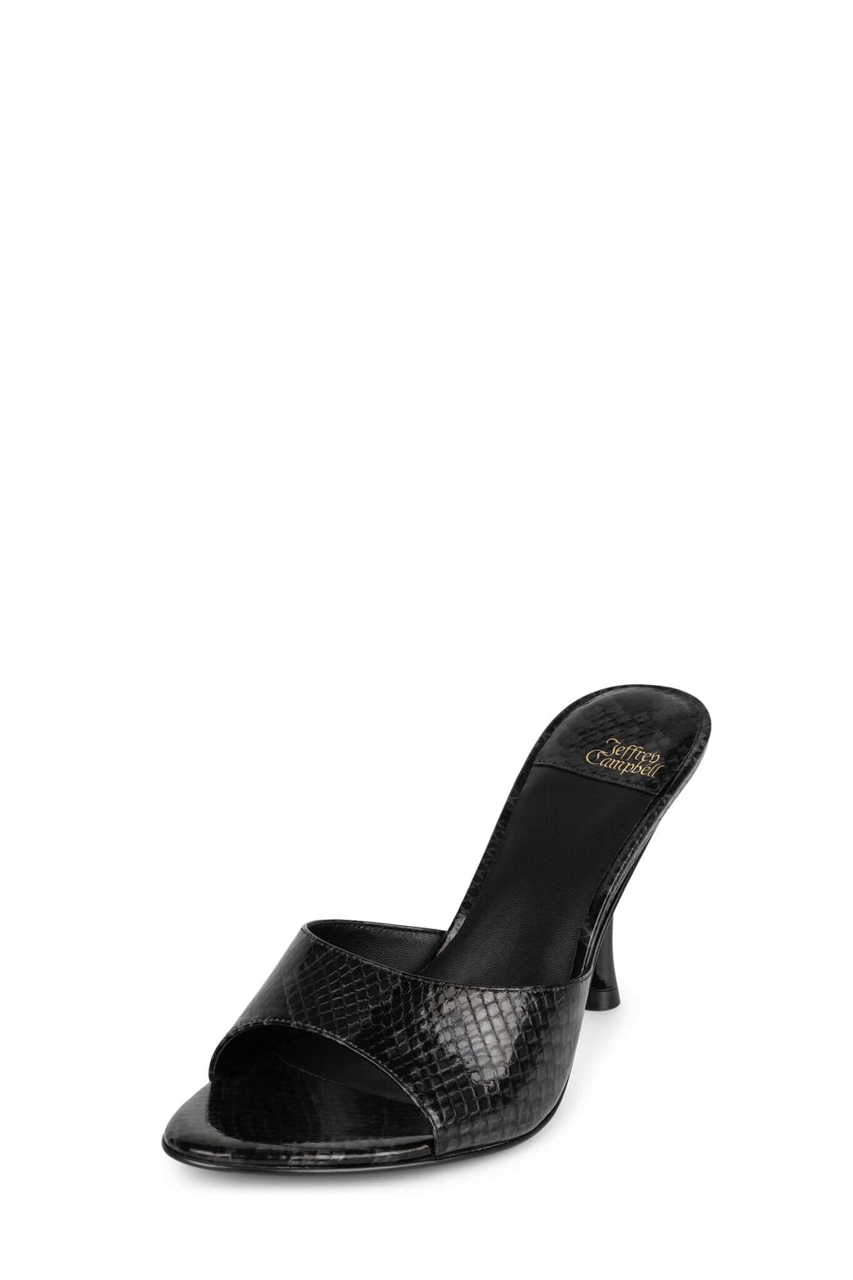 Jeffrey Campbell AGENT Heeled Sandal - Grey Black Python