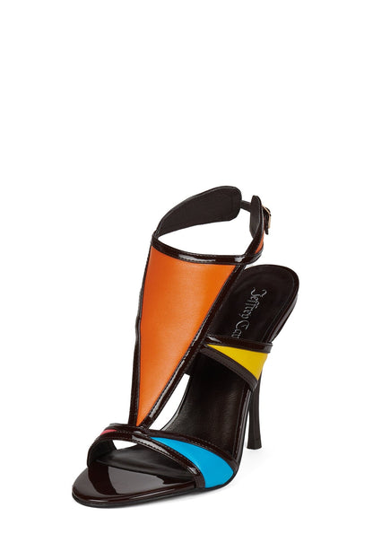 Jeffrey Campbell KALEIDO - Brown Patent Multi
