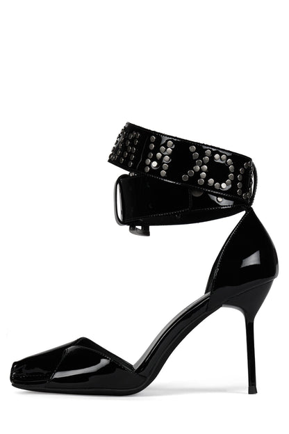 Jeffrey Campbell STAGE-DIVE Stiletto Sandal - Black Patent