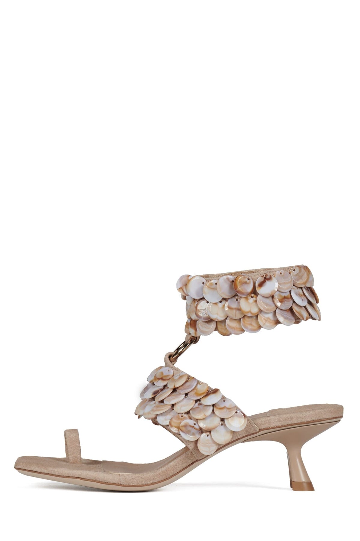 Jeffrey Campbell COCONUT-SH Heeled Sandal - Espresso Suede Combo