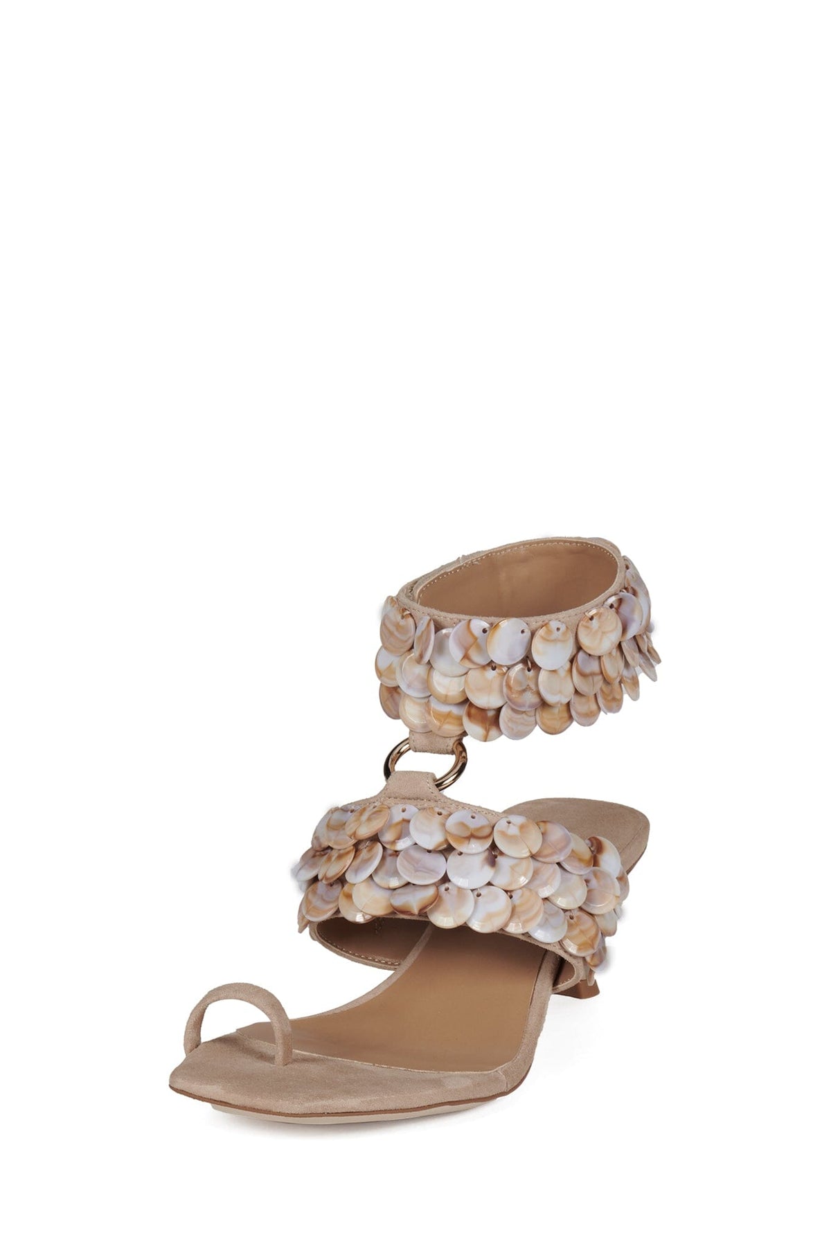 Jeffrey Campbell COCONUT-SH Heeled Sandal - Espresso Suede Combo