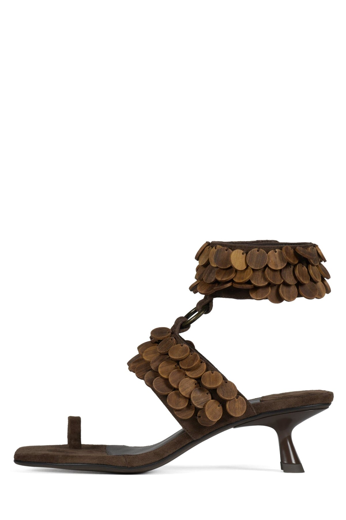 Jeffrey Campbell COCONUT-SH Heeled Sandal - Espresso Suede Combo