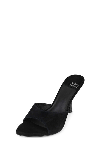 Jeffrey Campbell AGENT Heeled Sandal - Black Suede