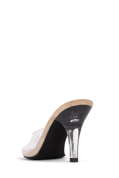 Jeffrey Campbell CENDRILLON - Nude Suede Clear