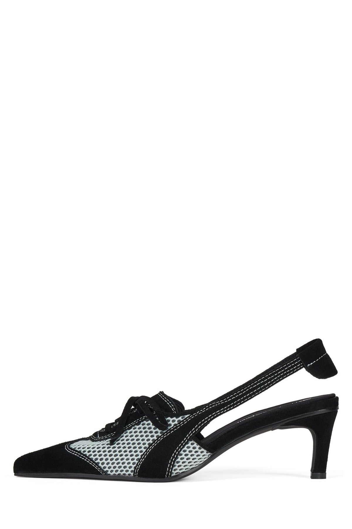 Jeffrey Campbell LACES - Ice Black Combo