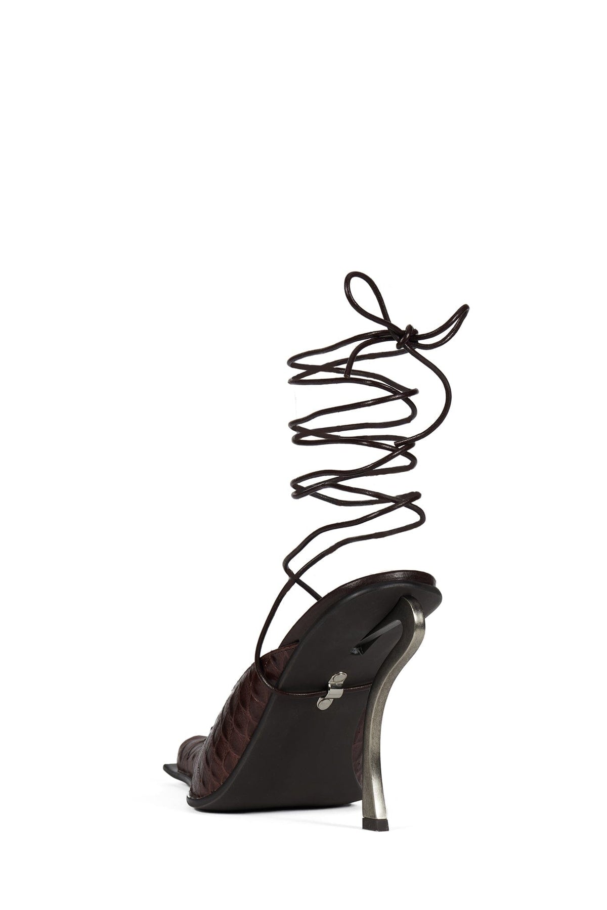 Jeffrey Campbell PARALLAX Heeled Mule - Brown Snake