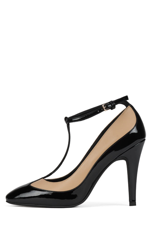 Jeffrey Campbell SPOT-LIGHT - Black Patent Beige