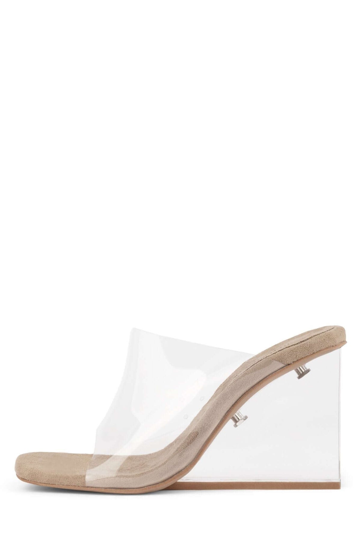 Jeffrey Campbell ACETATE Wedged Sandals - Clear